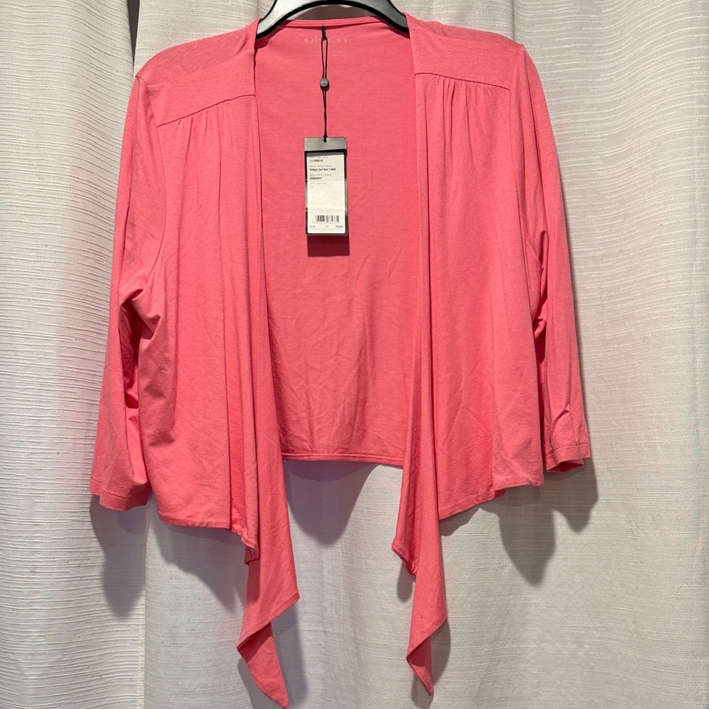 Chic Pink Draped Cardigan